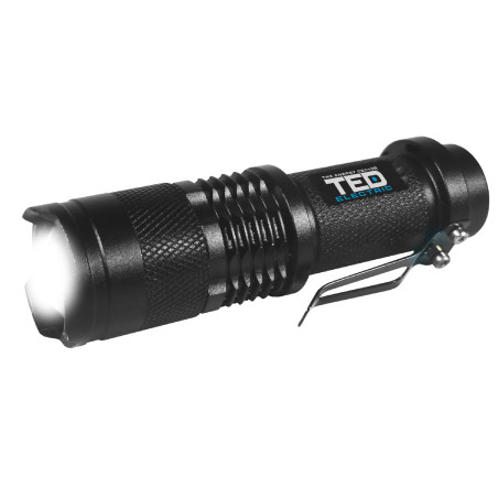 lanterna cu acumulator litiu-ion 14500, 240lm, sk-68 ted