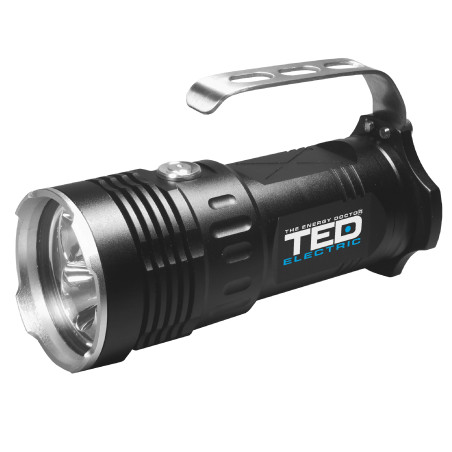 lanterna cu acumulator 3 led, include 4 x 18650, hl-l2-03 ted