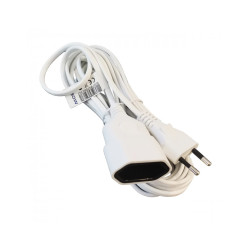 prelungitor 2 metri cu 1 nechuko, cablu 2x 0.75mm, culoare alb, putere 550w 10a, ted electric ted004154