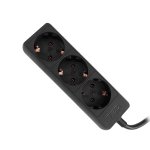 prelungitor 5 metri cu 3 schuko, cablu 3x 1.5mm, culoare negru, putere 3680w 16a, ted electric ted001856