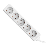 prelungitor 5 metri cu 5 schuko, cablu 3x 1.5mm, culoare alb, putere 3680w 16a, ted electric ted001887