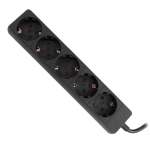 prelungitor 5 metri cu 5 schuko, cablu 3x 1.5mm, culoare negru, putere 3680w 16a, ted electric ted001825