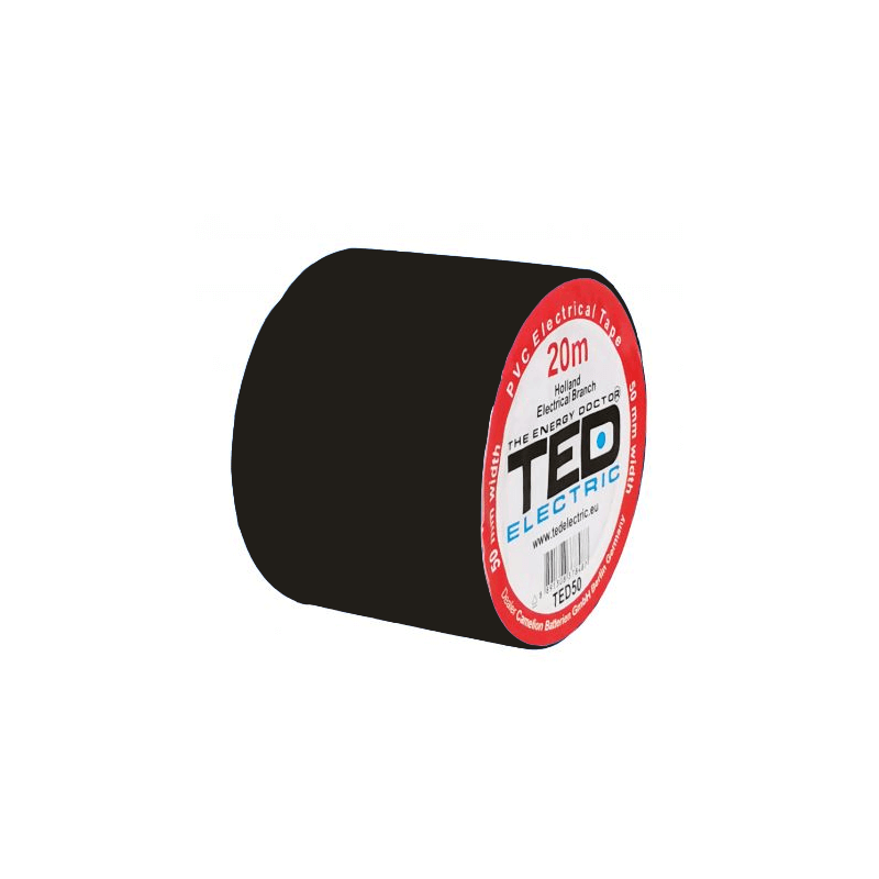 banda izolatoare 20m x 50mm neagra, ted banda izolatoare 20m x 50mm neagra, ted