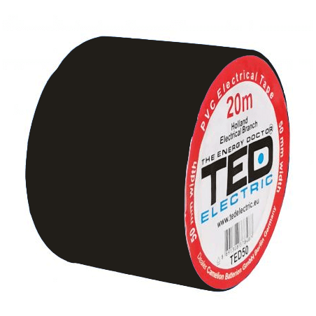 banda izolatoare 20m x 50mm neagra, ted