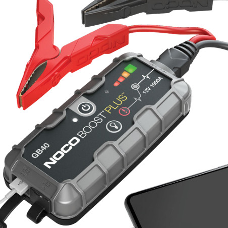 robot pornire auto, jump starter auto 12v portabil, curent pornire 1000a litiu-ion, noco boost gb40