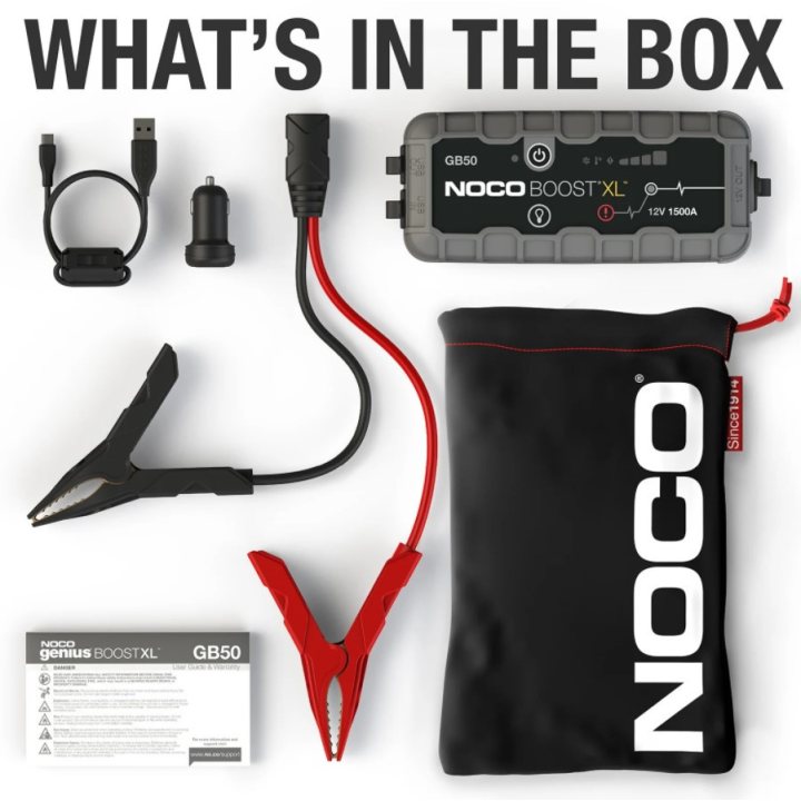 robot pornire auto, jump starter auto 12v portabil, curent pornire 1500a litiu-ion, noco boost gb50