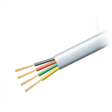 cablu telefon 4 fire plat multifilar / tliappyp 4 x (5 x 0,12mm) alb