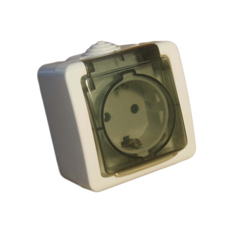 priza simpla pt schuko antigron cu capac spn1501