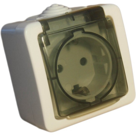 priza simpla pt schuko antigron cu capac spn1501