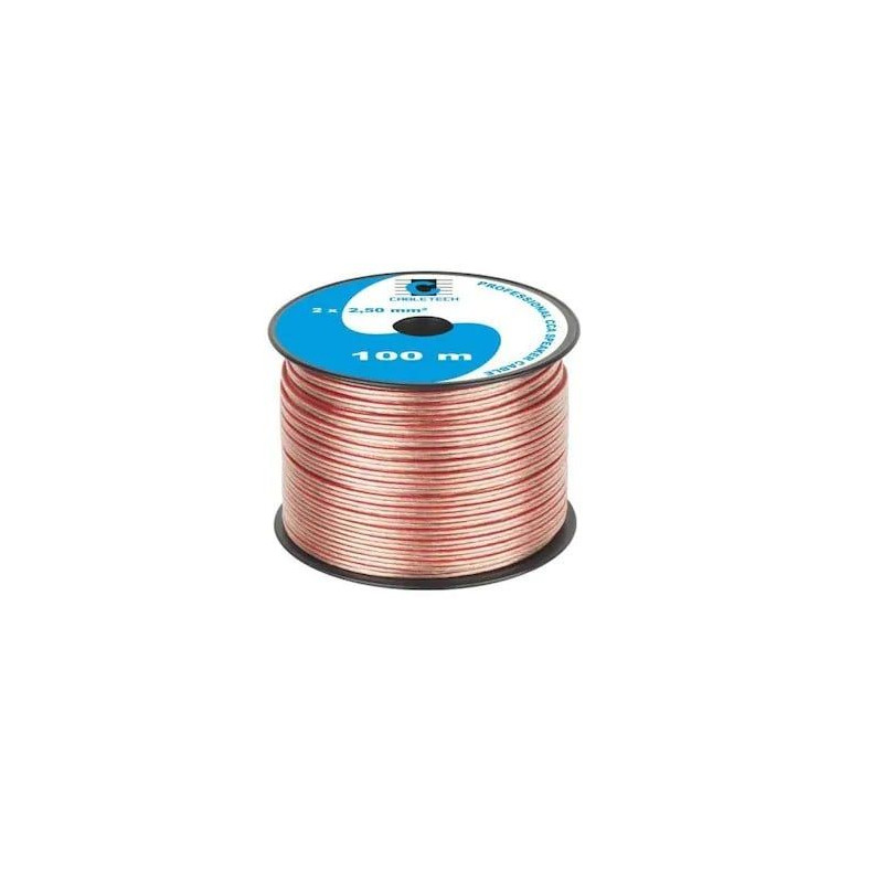 cablu bifilar panglica transparent (tip siliconic) pentru boxe 2 x 2,5 kab0360