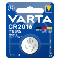 baterie litiu 3v cr2016 90mah, dimensiuni 20 x 1.6 mm varta blister 1
