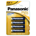 baterii alcaline aa lr6 1.5v panasonic alkaline power blister 4