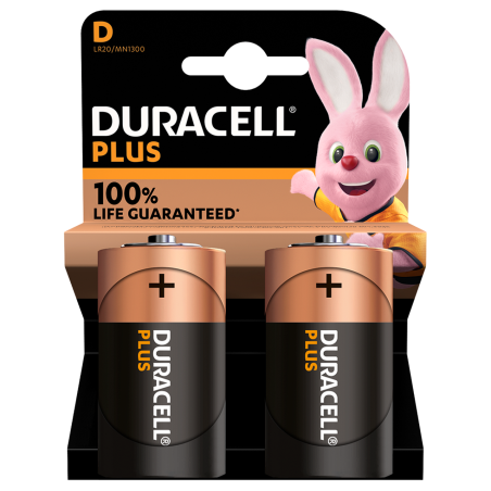 baterii alcaline d r20 1.5v duracell blister 2