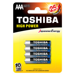baterii alcaline aaa lr3 1.5v toshiba blister 4