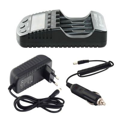 incarcator baterii reincarcabile cu procesor si display lcd, incarcare individuala pentru fiecare canal aa r6 aaa r3 ni-mh ni-cd