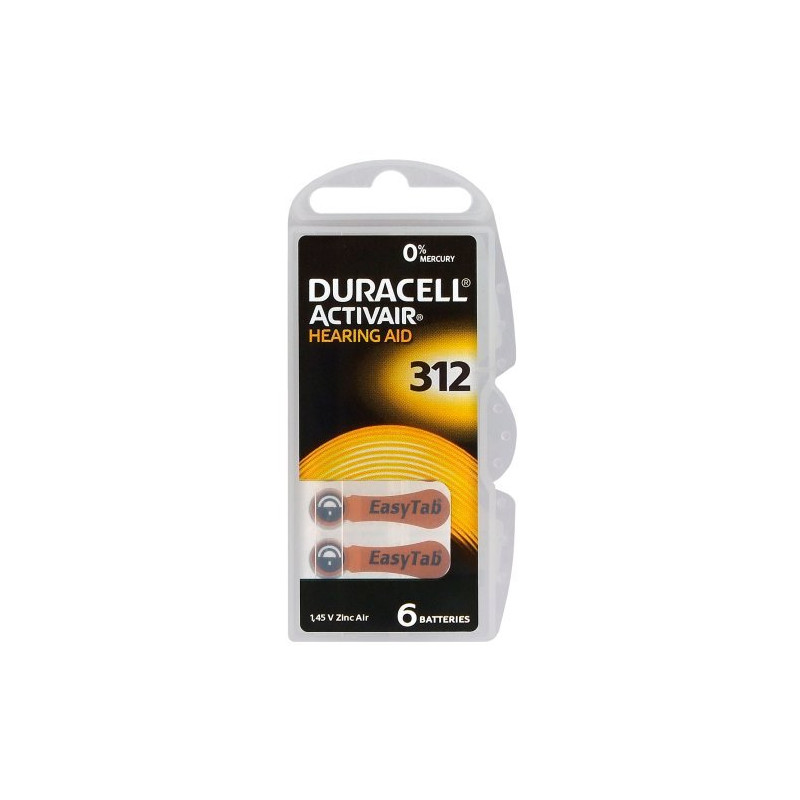 baterii aparat auditiv 312a 160mah 1.4v duracell blister 6 baterii aparat auditiv 312a 160mah 1.4v duracell blister 6