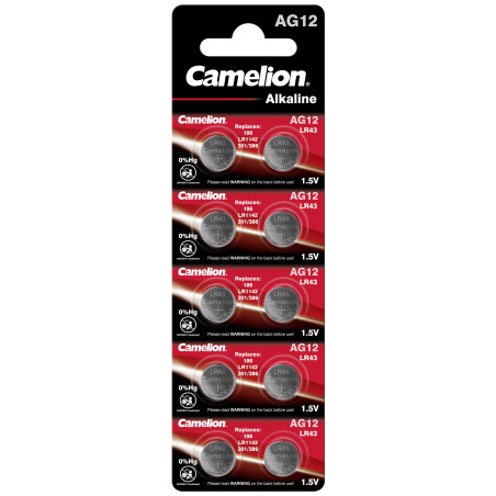 baterii ceas sr1142sw ag12 lr43 g12 1.5v 105mah camelion blister 10