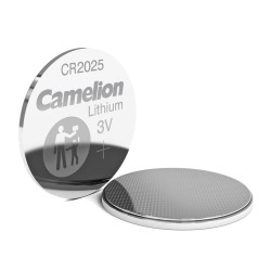 baterie litiu 3v cr2025 150mah, dimensiuni 20 x 2.5 mm camelion blister 5