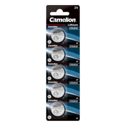baterie litiu 3v cr2032 220mah, dimensiuni 20 x 3.2 mm camelion blister 5