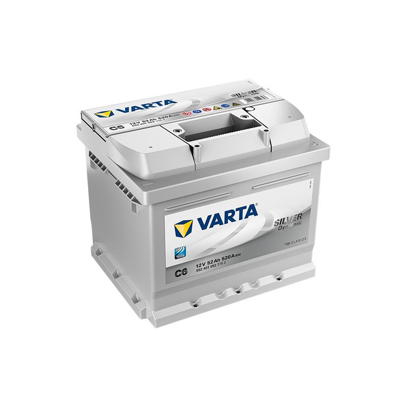 baterie auto 12v 52ah silver dynamic, pornire 520a, dimensiuni 207 x 175 x 175 mm borna+ dreapta varta 552401052