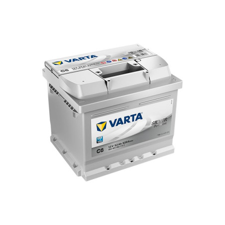 baterie auto 12v 52ah silver dynamic, pornire 520a, dimensiuni 207 x 175 x 175 mm borna+ dreapta varta 552401052