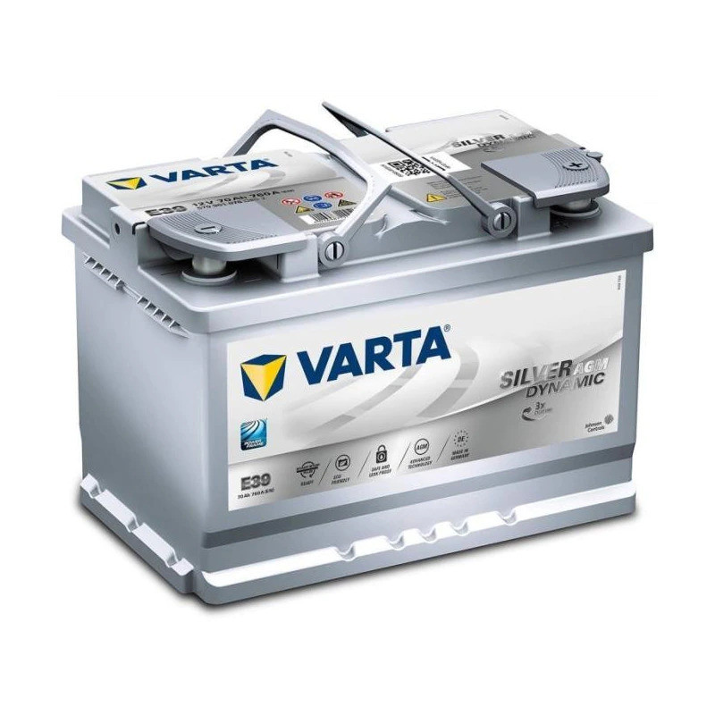 baterie auto 12v 70ah cu start stop, pornire 760a, dimensiuni 278 x 175 x 190 mm borna+ dreapta varta 570901076