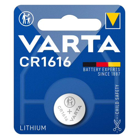 baterie litiu 3v cr1616 55mah, dimensiuni 16 x 1.6 mm varta blister 1