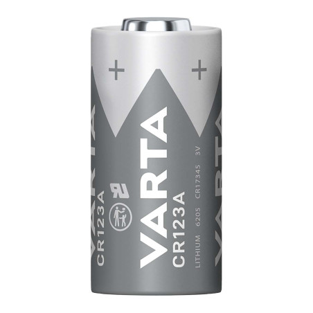 baterie litiu 3v cr123a 1430mah, dimensiuni 16.8 x 34.55 mm varta blister 1
