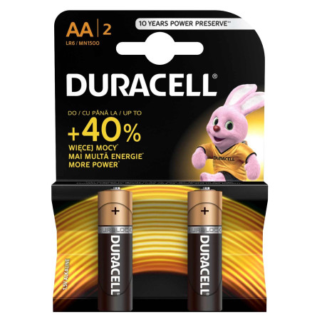baterii alcaline aa lr6 1.5v duracell blister 2