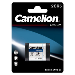 baterie litiu 6v 2cr5 1400mah, dimensiuni 34 x 17 x 45 mm camelion blister 1