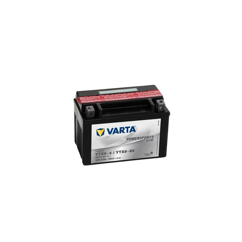 baterie moto 12v 8ah, pornire 135a, dimensiuni 152 x 88 x 106 mm varta agm borna+ stanga 508012008