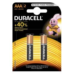 baterii alcaline aaa lr3 1.5v duracell blister 2