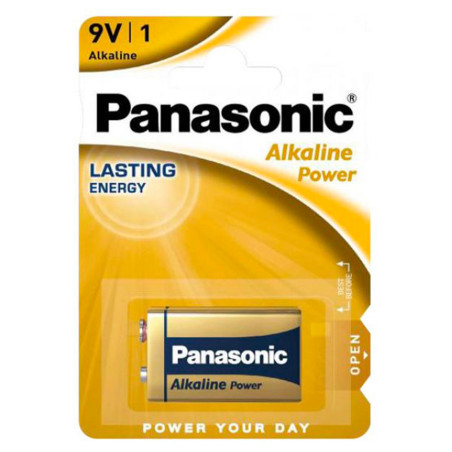 baterie alcalina 9v 6f22 6lr61 panasonic alkaline power blister 1