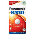 baterie litiu 3v cr1616 90mah, dimensiuni 16 x 1.6 mm panasonic blister 1