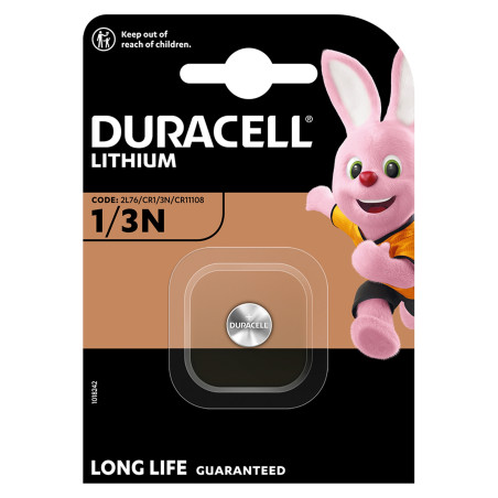 baterie litiu 3v cr1/3n 160mah, dimensiuni 11.6 x 10.8 mm duracell blister 1