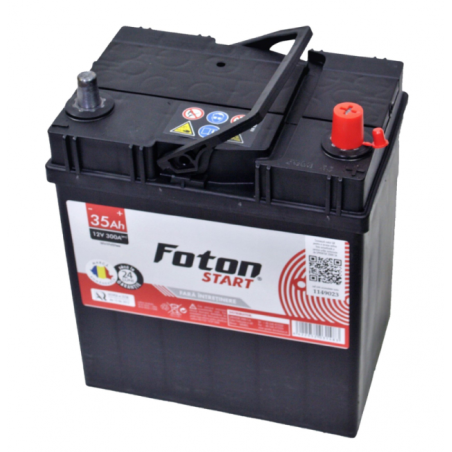 baterie auto 12v 35ah, pornire 300a, dimensiuni 187 x 127 x 227 mm borna+ dreapta foton start
