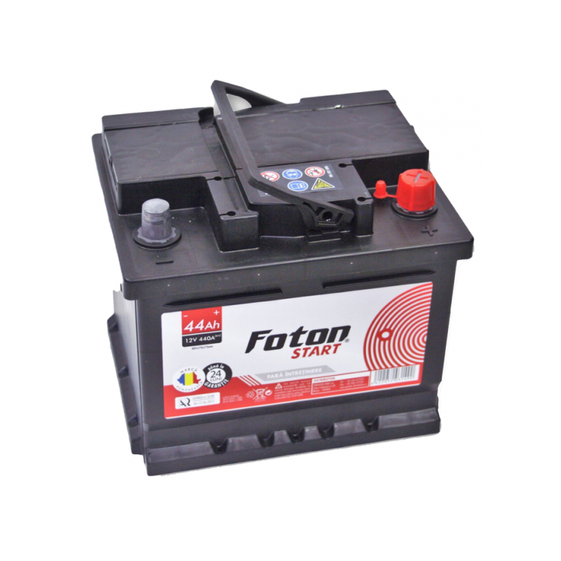 baterie auto 12v 44ah, pornire 440a, dimensiuni 207 x 175 x 175 mm borna+ dreapta foton start baterie auto 12v 44ah, pornire 440a, dimensiuni 207 x 175 x 175 mm borna+ dreapta foton start