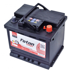 baterie auto 12v 52ah, pornire 470a, dimensiuni 207 x 175 x 190 mm borna+ dreapta foton start
