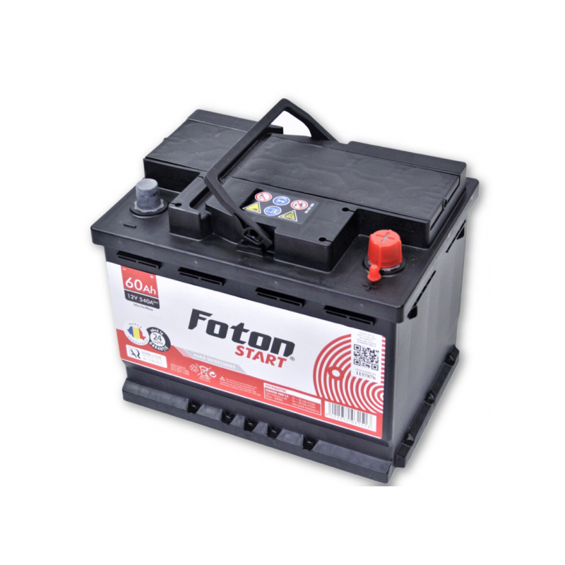 baterie auto 12v 60ah, pornire 540a, dimensiuni 242 x 175 x 190 mm borna+ dreapta foton start baterie auto 12v 60ah, pornire 540a, dimensiuni 242 x 175 x 190 mm borna+ dreapta foton start