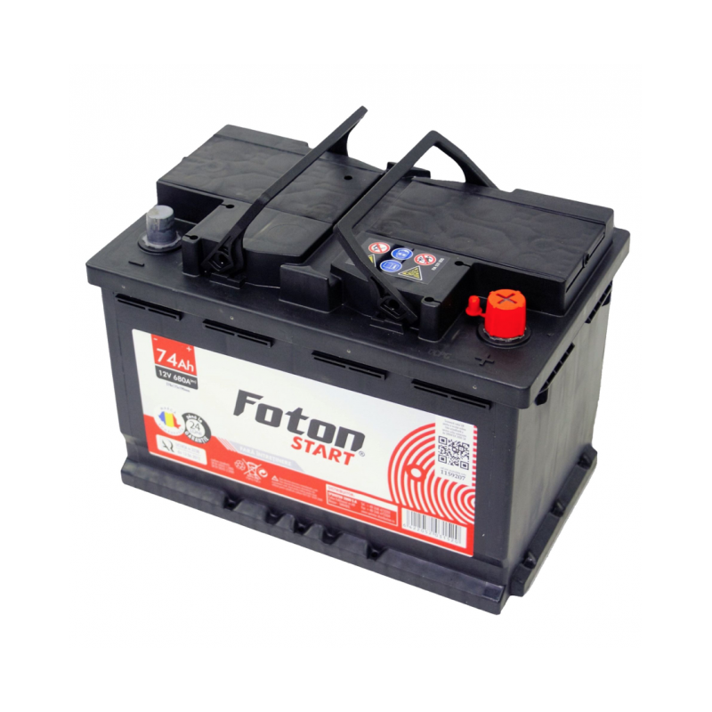 baterie auto 12v 74ah, pornire 680a, dimensiuni 278 x 175 x 190 mm borna+ dreapta foton start baterie auto 12v 74ah, pornire 680a, dimensiuni 278 x 175 x 190 mm borna+ dreapta foton start