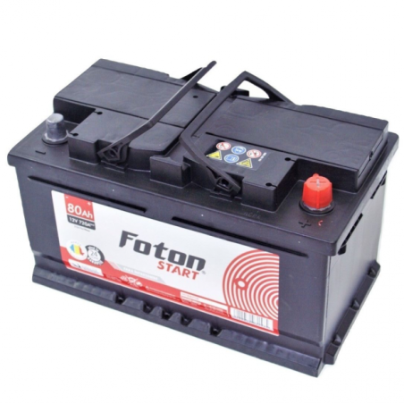 baterie auto 12v 80ah, pornire 740a, dimensiuni 315 x 175 x 175 mm borna+ dreapta foton start