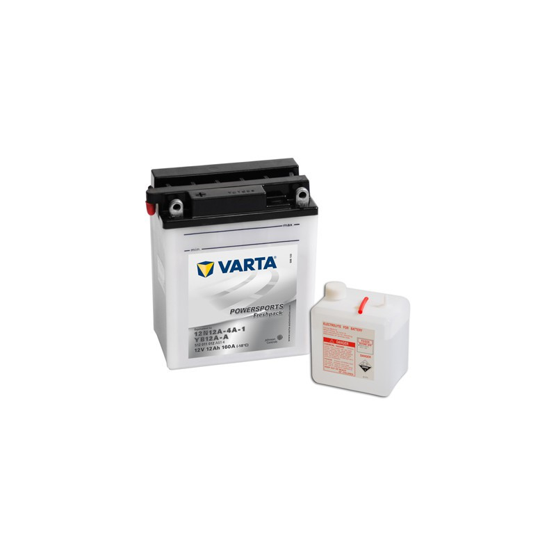 baterie moto 12v 12ah, pornire 160a, dimensiuni 136 x 82 x 161 mm varta freshpack borna+ stanga 512011012