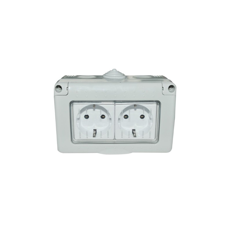priza dubla pt schuko antigron cu capac mod ip55 spn1302 priza dubla pt schuko antigron cu capac mod ip55 spn1302