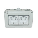 priza dubla pt schuko antigron cu capac mod ip55 spn1302 priza dubla pt schuko antigron cu capac mod ip55 spn1302