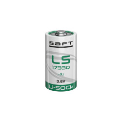 baterie litiu saft 3.6v ls17330 2100mah, dimensiuni 17 x 33 mm bulk