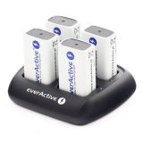 incarcator baterii reincarcabile, fara acumulatori, cu 4 canale de incarcare individuala pentru acumulatori 9v 6lr61 6lf22, ever