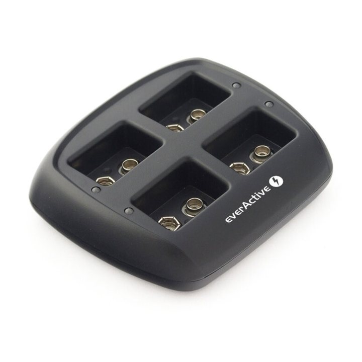 incarcator baterii reincarcabile, fara acumulatori, cu 4 canale de incarcare individuala pentru acumulatori 9v 6lr61 6lf22, ever