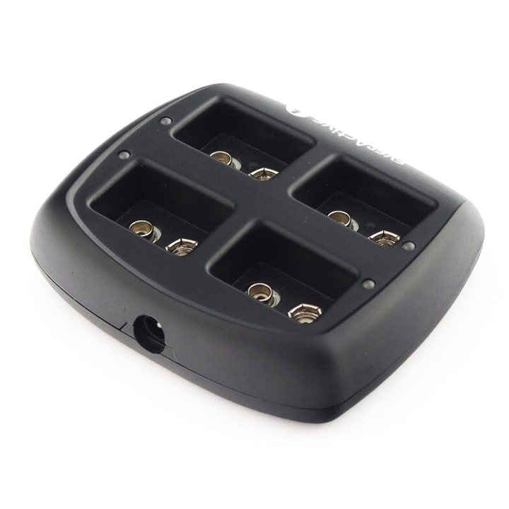 incarcator baterii reincarcabile, fara acumulatori, cu 4 canale de incarcare individuala pentru acumulatori 9v 6lr61 6lf22, ever