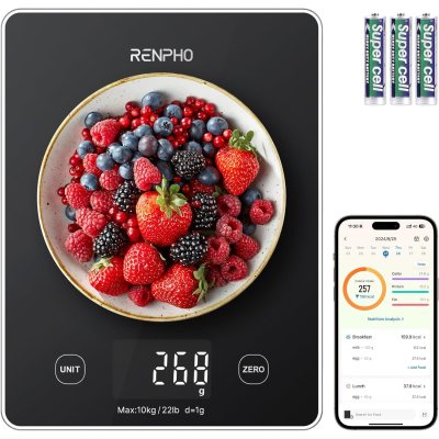 cantar smart digital nutritional de bucatarie renpho r-t001 ,   bluetooth, calorii, dieta si fitness, compatibil apple health, f