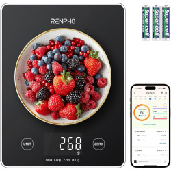 cantar smart digital nutritional de bucatarie renpho r-t001 , bluetooth, calorii, dieta si fitness, compatibil apple health, f